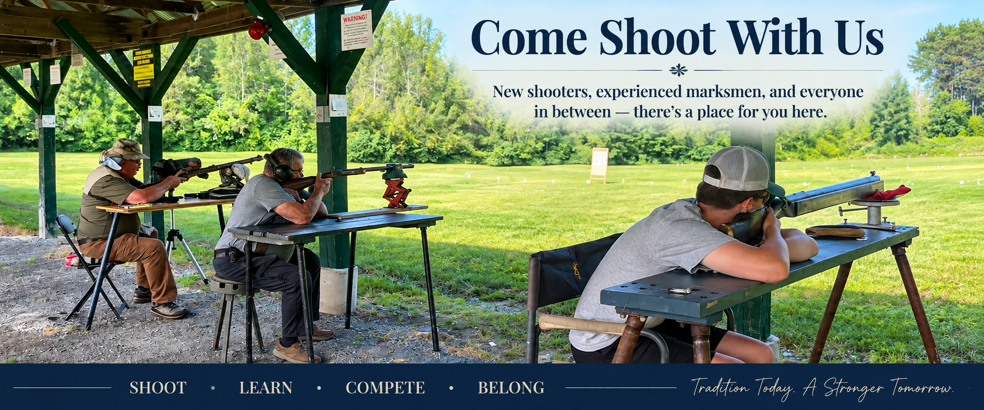 Shooters at the St. Lawrence Long Rifles range